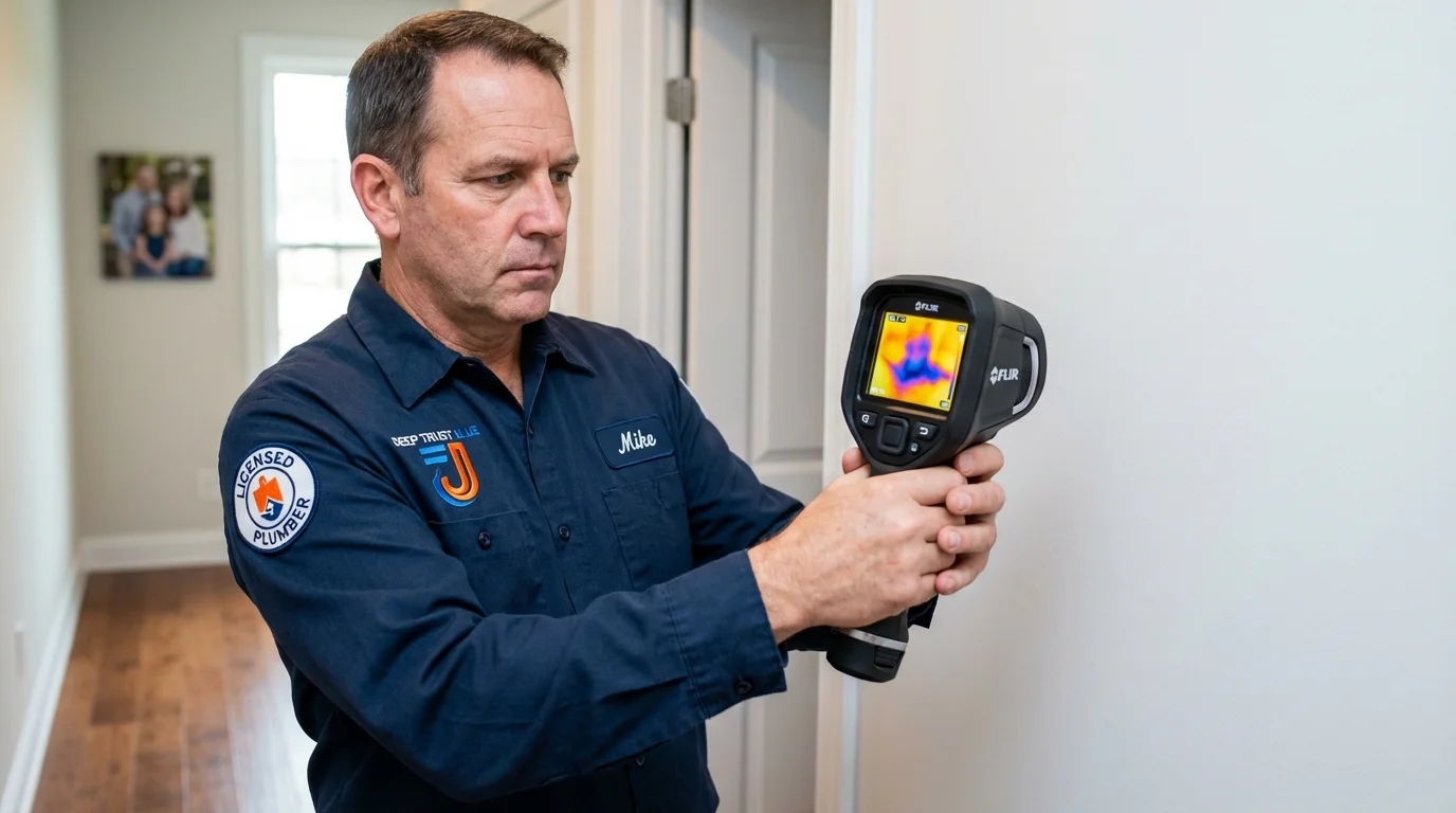 Thermal imaging leak detection by Johns Plumbing LLC in Natchitoches